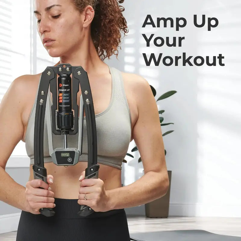 Hydraulic Power Chest Press Machine - Adjustable Arm Twister for Upper Body Strength Training