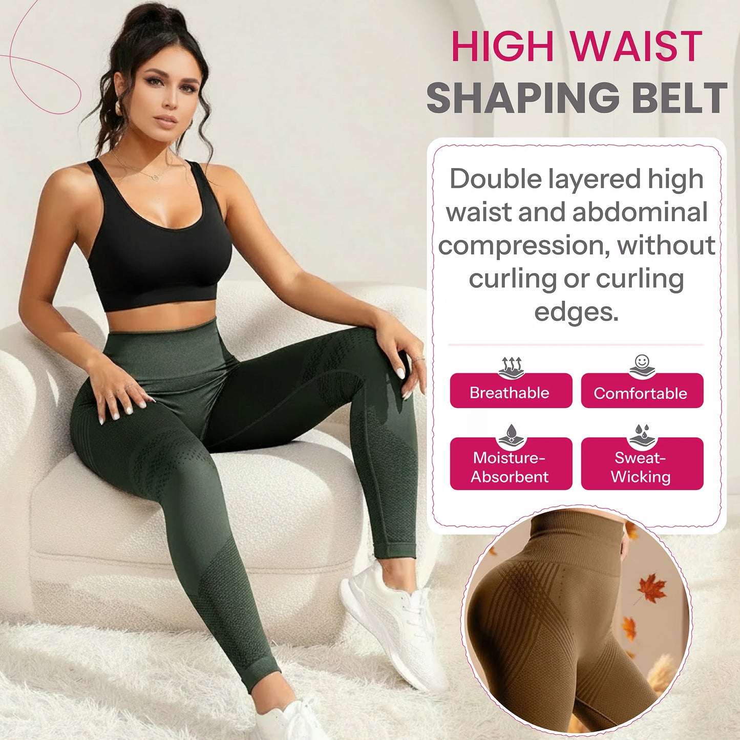 3D Anti-Cellulite Sculpting Leggings 2.0 - High Waist Compression Yoga Pants