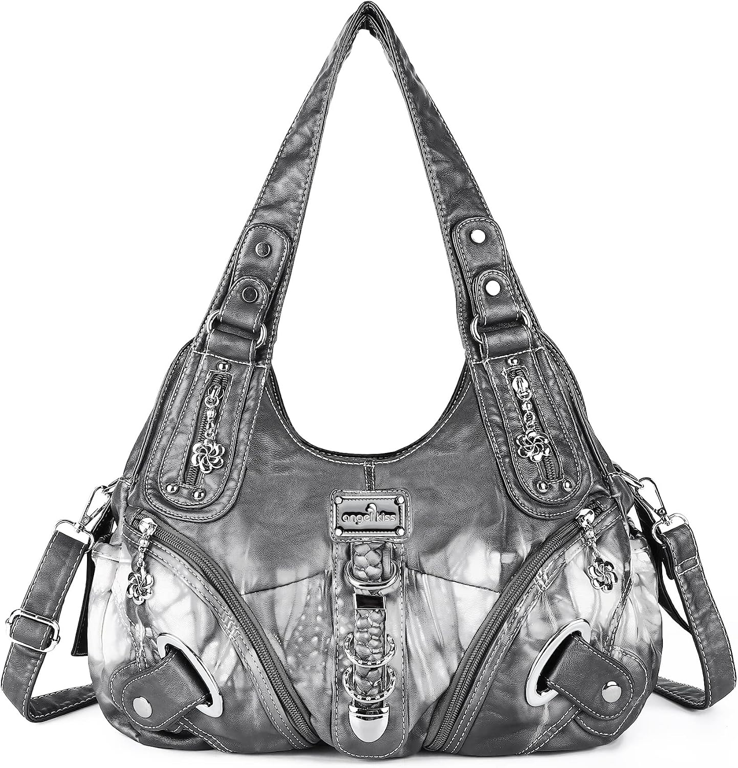 Hobo Purses and Handbags for Women - Large Daily Shoulder Bag and Satchel with Multiple Pockets