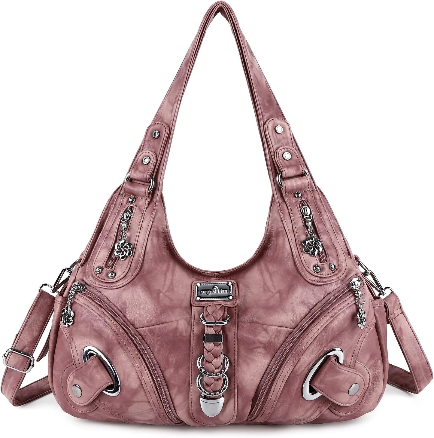 Hobo Purses and Handbags for Women - Large Daily Shoulder Bag and Satchel with Multiple Pockets