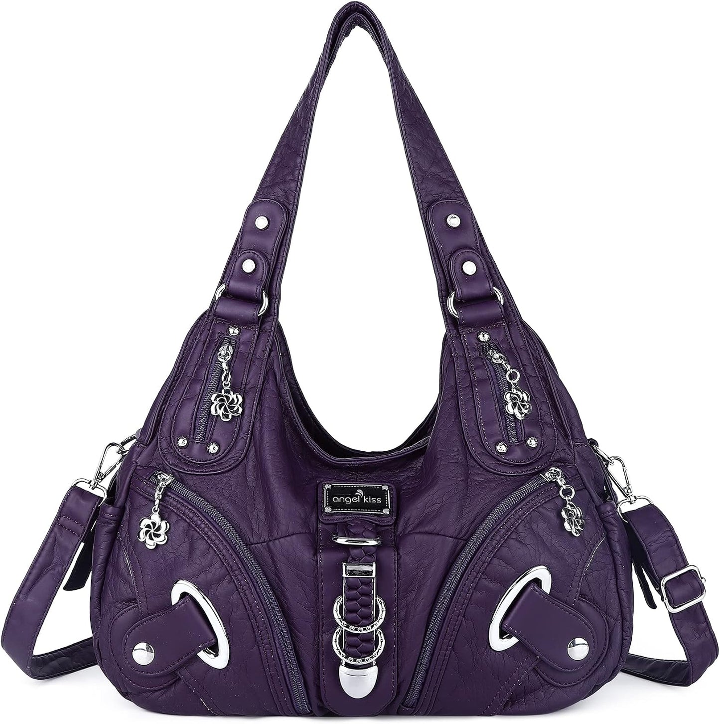 Hobo Purses and Handbags for Women - Large Daily Shoulder Bag and Satchel with Multiple Pockets