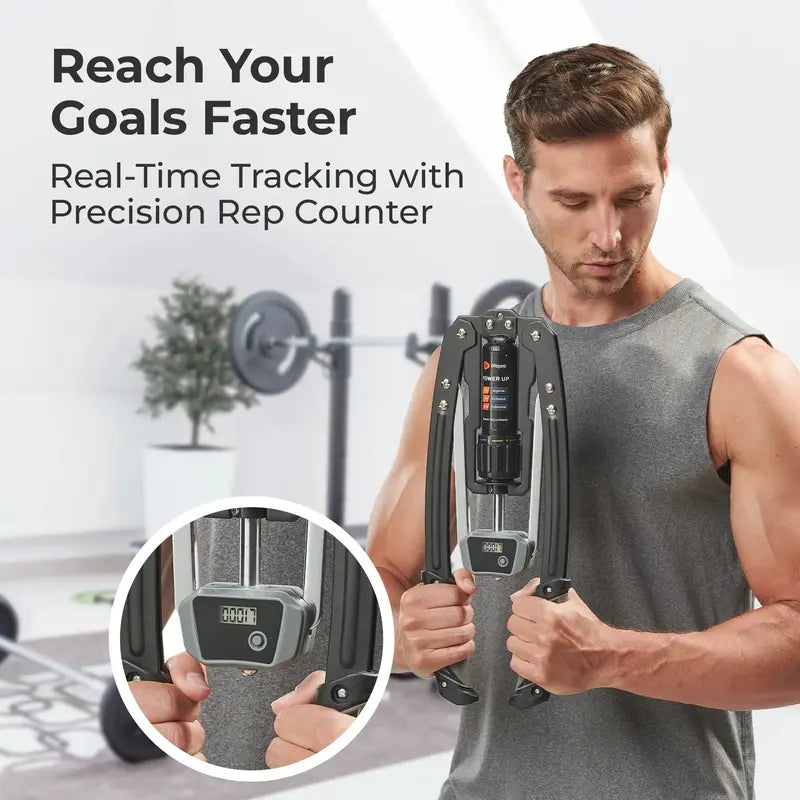 Hydraulic Power Chest Press Machine - Adjustable Arm Twister for Upper Body Strength Training