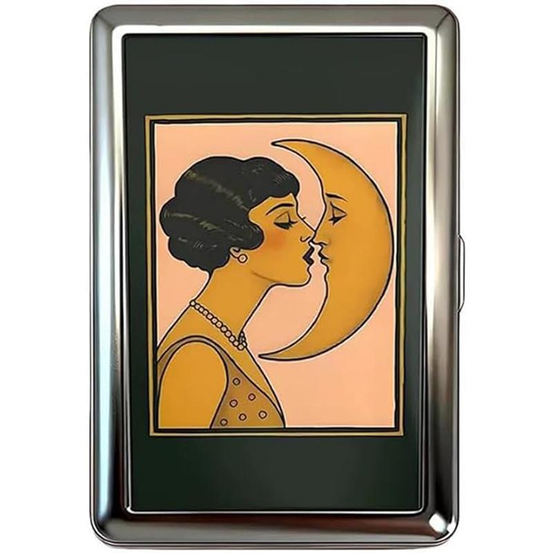 Vintage Style Metal RFID Blocking Card Case - Durable High-Polish Wallet for Men and Women