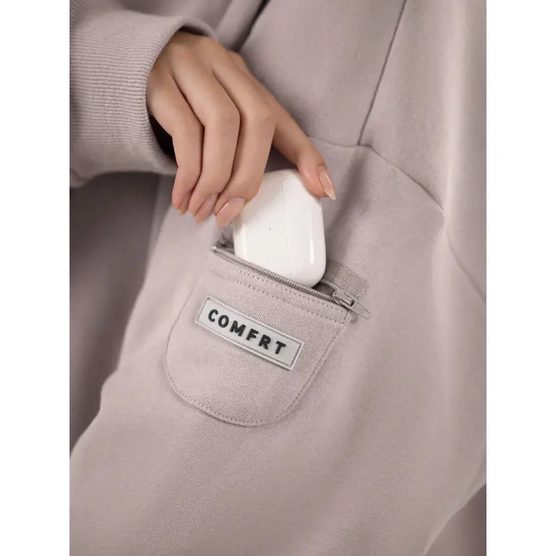 Travel Essentials Hoodie with 5 Secure Zipper Pockets - Premium Cotton Blend