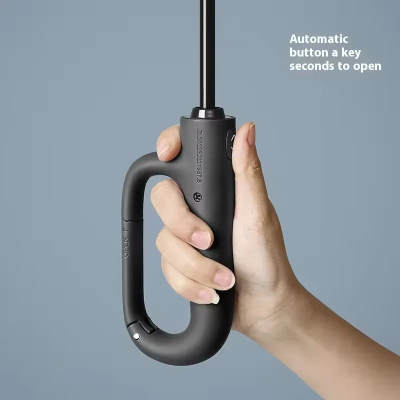 Hand using the automatic umbrella control
