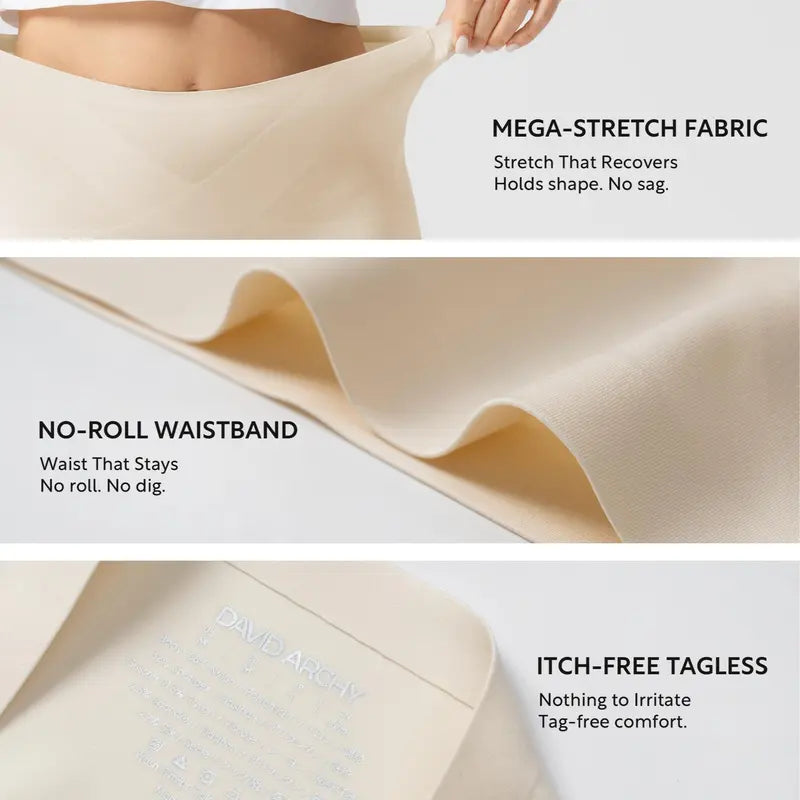 Women's Seamless High Waist Panties, 5-Pack Essential Full Coverage No Show Underwear