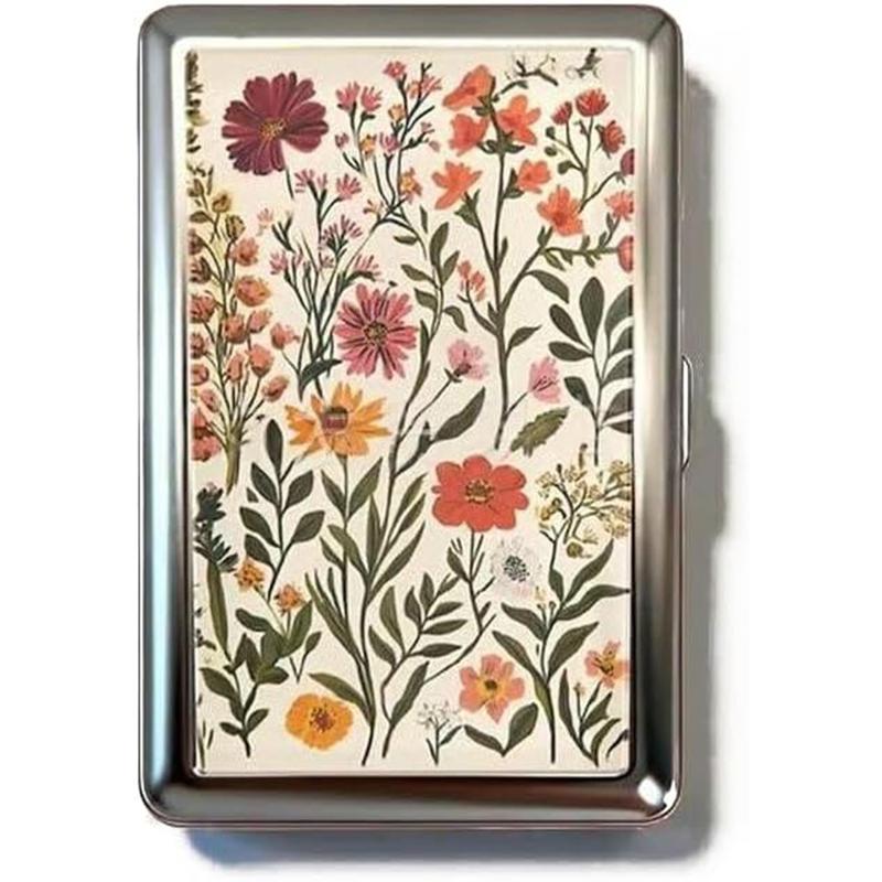 Vintage Style Metal RFID Blocking Card Case - Durable High-Polish Wallet for Men and Women