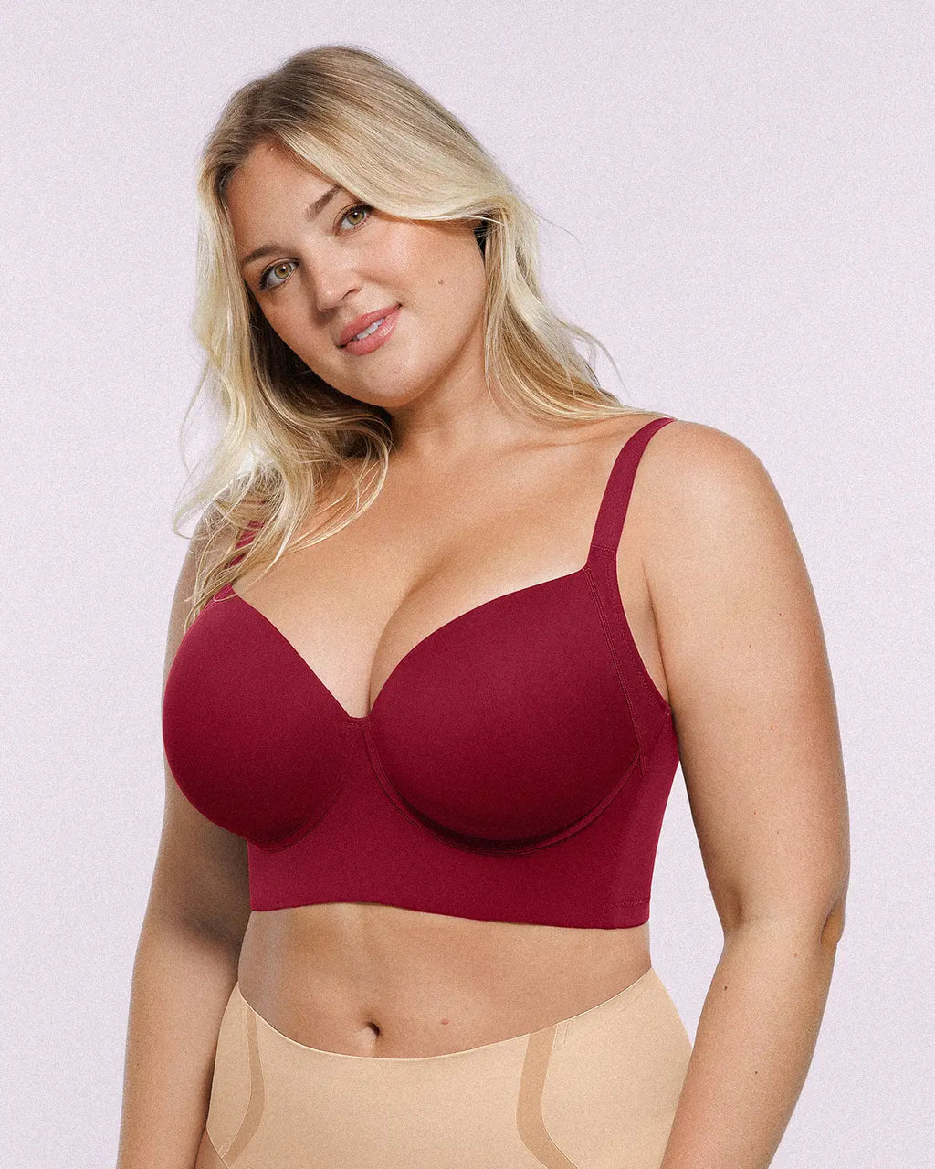 Underwire push-up bra designed for lift support and natural shaping