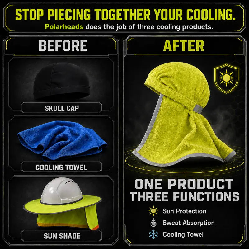 3-in-1 Cooling Neck Shade, Sweatband and Turban Scarf Combo Neck Cover for Sun Protection