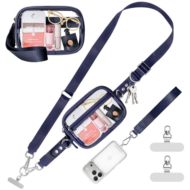 Universal Phone Strap Bag with RFID-Blocking Wristlet Wallet - Adjustable Crossbody Lanyard