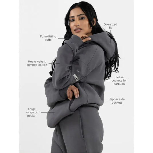 Travel Essentials Hoodie with 5 Secure Zipper Pockets - Premium Cotton Blend
