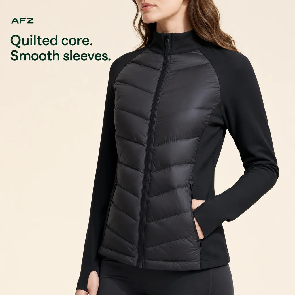 AFZ FeatherLight 800 — quilted core and smooth sleeves