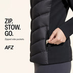 AFZ FeatherLight 800 — zippered side pocket detail
