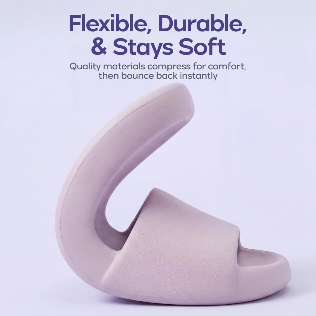 Cloud Slides for Women & Men, Thick Shock-Absorbing Sole, Ultra Soft Cushioning Recovery Sandals