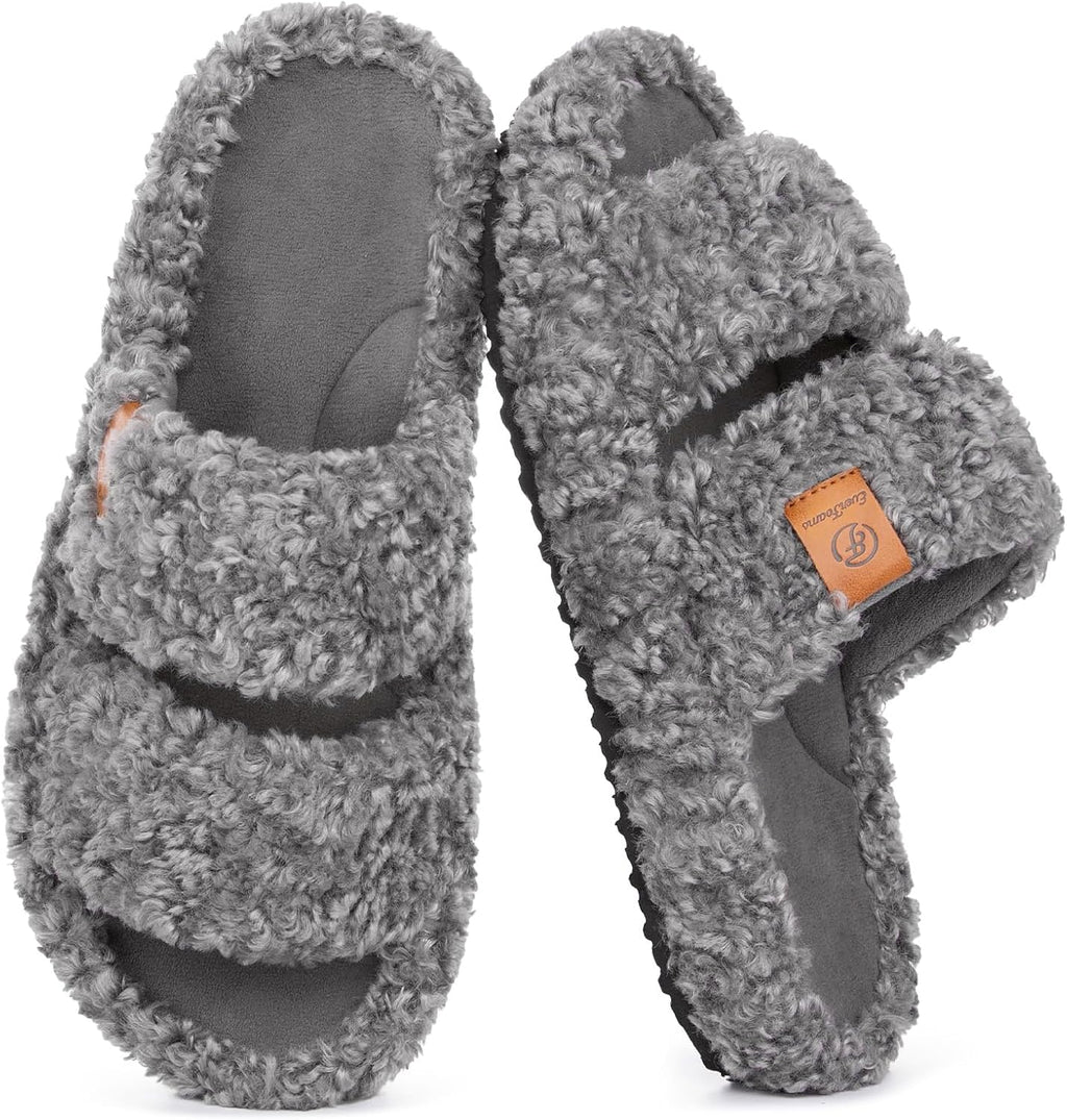 EverFoams women's open-toe slippers in Cool Gray — Amazon gallery image 1 of 6