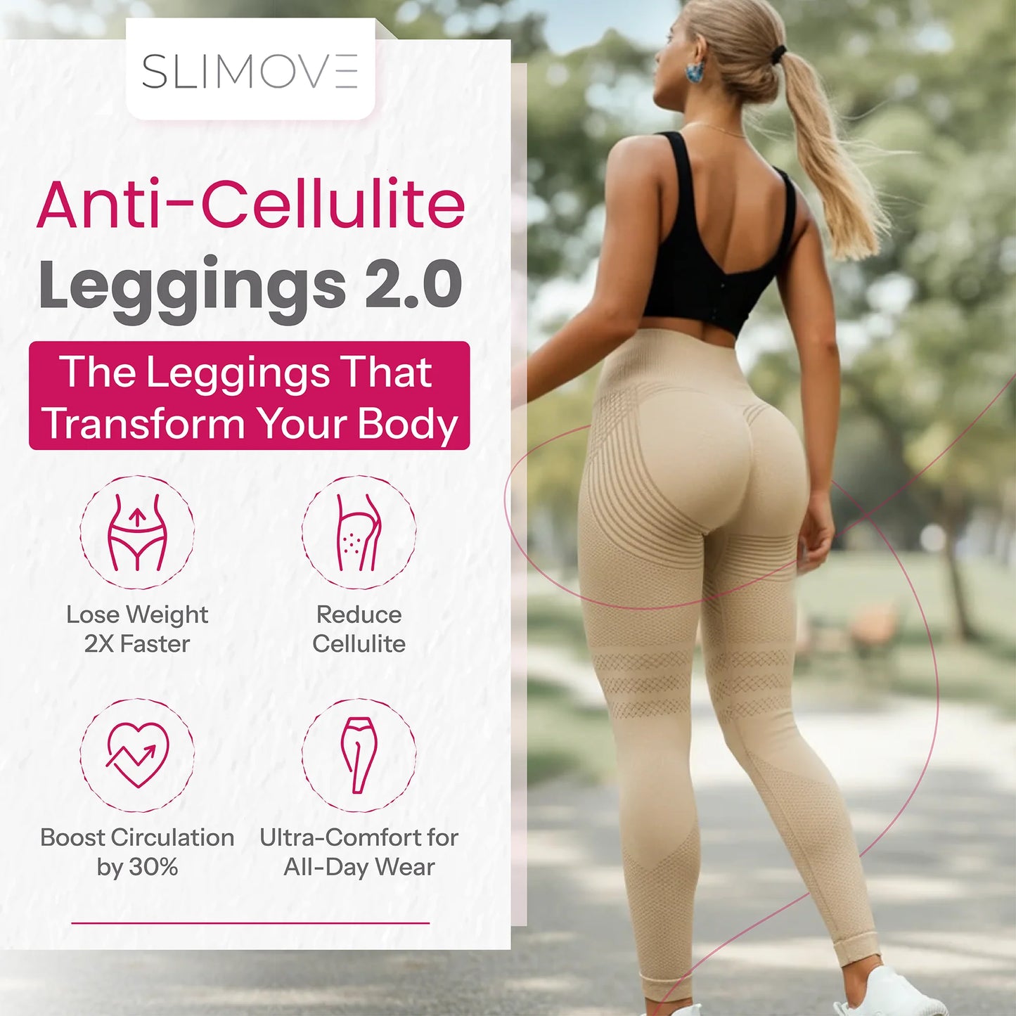 3D Anti-Cellulite Sculpting Leggings 2.0 - High Waist Compression Yoga Pants