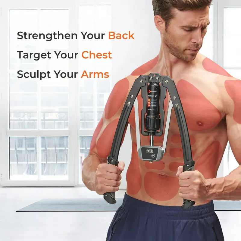 Hydraulic Power Chest Press Machine - Adjustable Arm Twister for Upper Body Strength Training