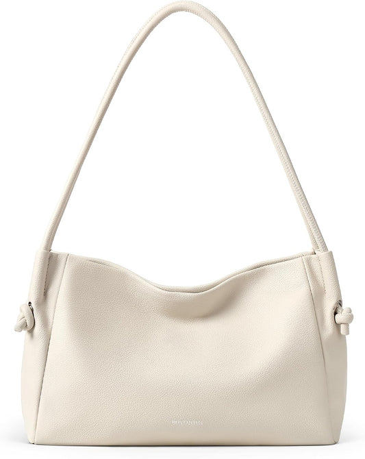 Shoulder Bag for Women - Pebbled Vegan Leather Purses, Soft Hobo Handbag for Travel and Work