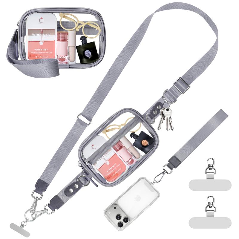 Universal Phone Strap Bag with RFID-Blocking Wristlet Wallet - Adjustable Crossbody Lanyard