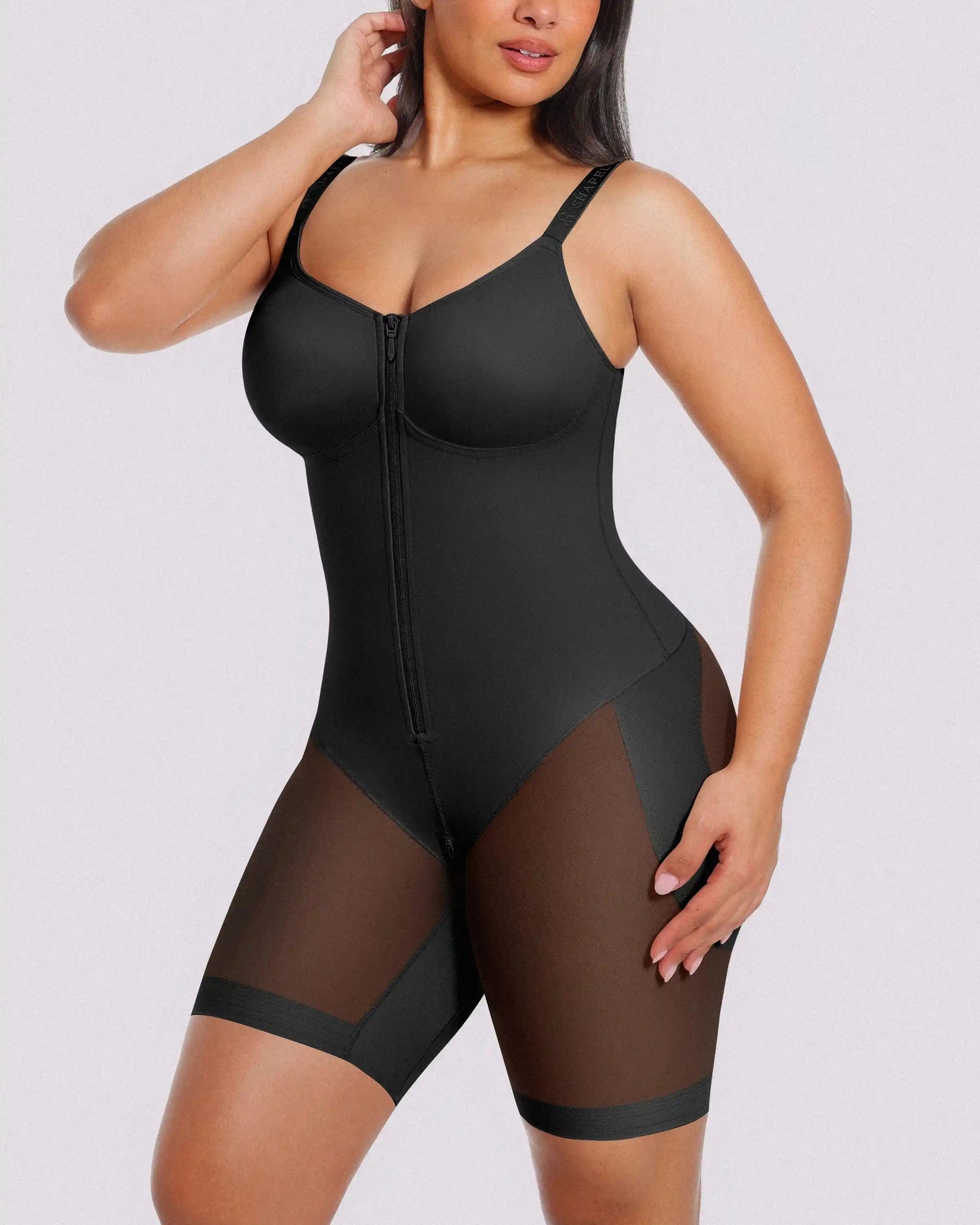 Skin Flow Eco Shaper Boyshort - Hourglass Full Body Mid Thigh Bodysuit for Tummy Control