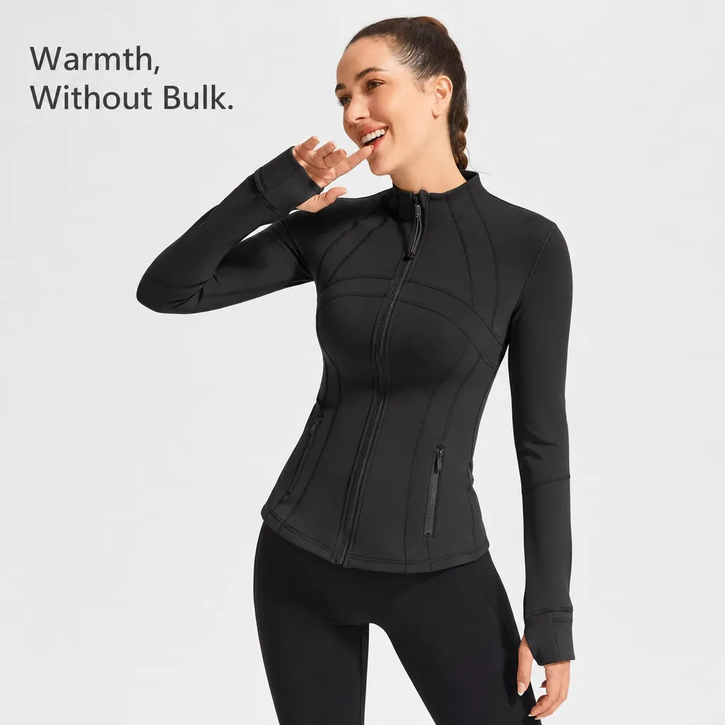 COSLEAF fitted fleece jacket hero — Warmth, Without Bulk.