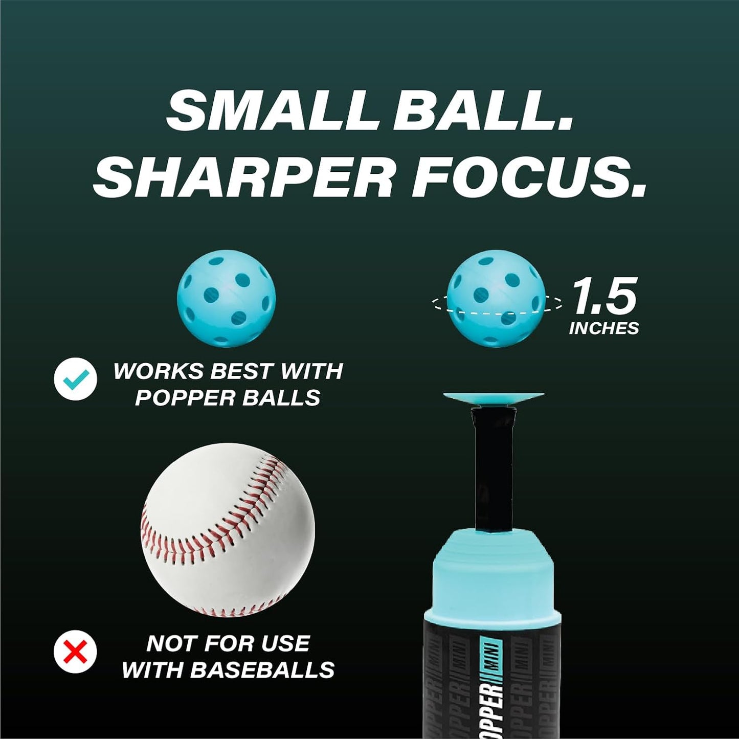 Baseball Training Pop-Up Hitting Bundle - Automatic Ball Tosser with 12 Mini Practice Balls for Perfect Swings