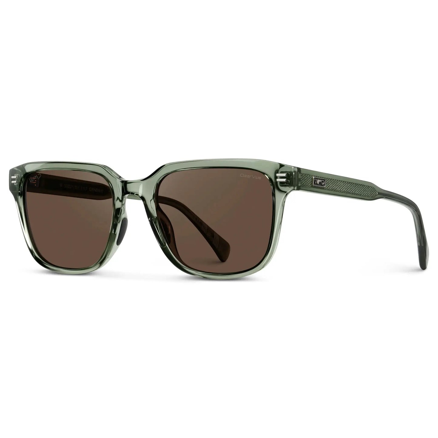 Polarized Rectangular Sunglasses with Metal Accents and Sleek Geometric Lines
