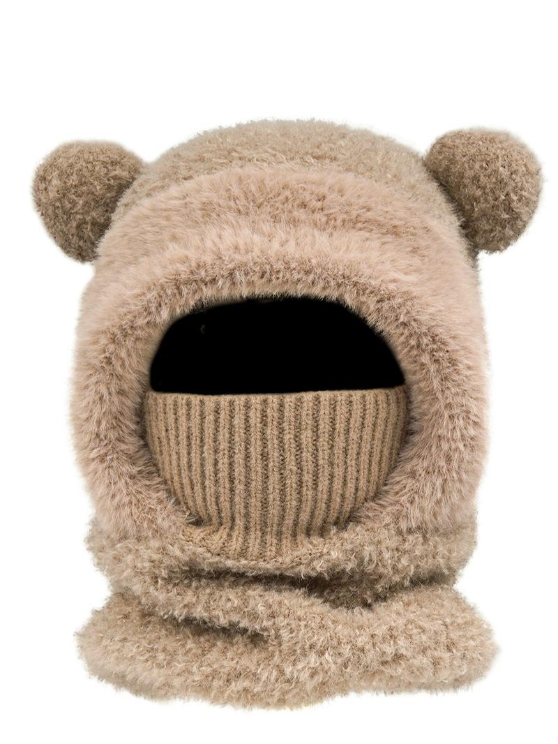 Original Bear Ear Windproof Winter Hat - Stylish Warm Headwear for Cycling and Outdoor Use