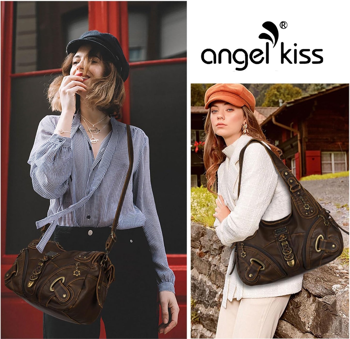Hobo Purses and Handbags for Women - Large Daily Shoulder Bag and Satchel with Multiple Pockets