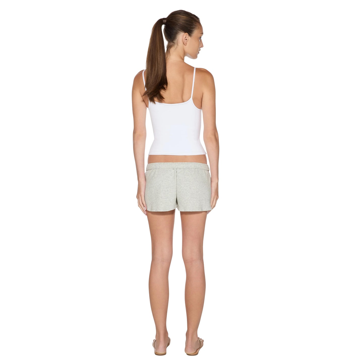 Women's Sueded Jersey Tank Top - Scooped Neckline and Slightly Cropped Silhouette
