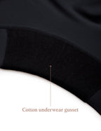 Close-up of cotton crotch gusset
