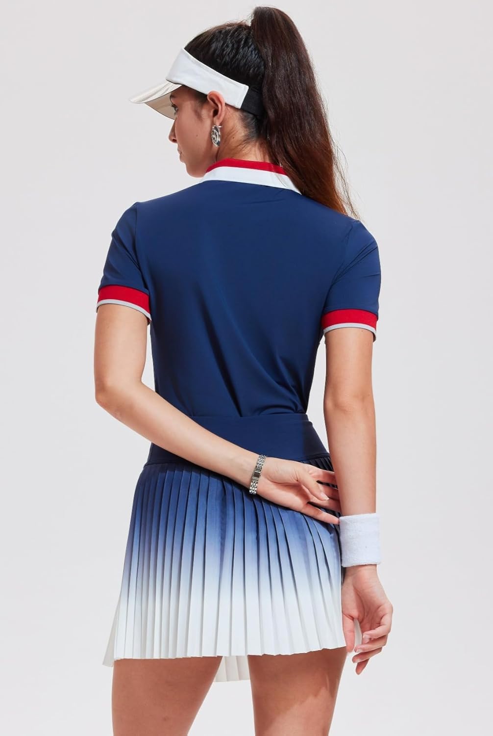 AFZ Women Tennis Skirt Set 2 Piece Athletic Sets Golf Shirt Matching Summer Vacation Skort Sets