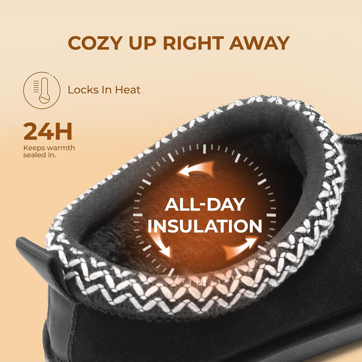 DREAM PAIRS women's fuzzy slippers in Black — Amazon gallery image 6 of 6