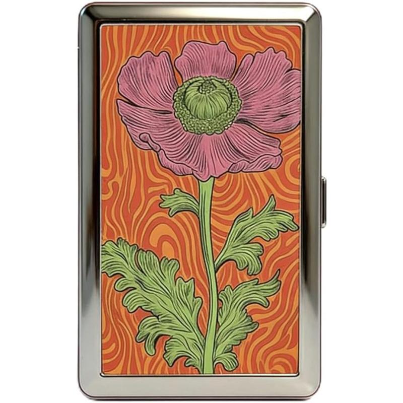Vintage Style Metal RFID Blocking Card Case - Durable High-Polish Wallet for Men and Women