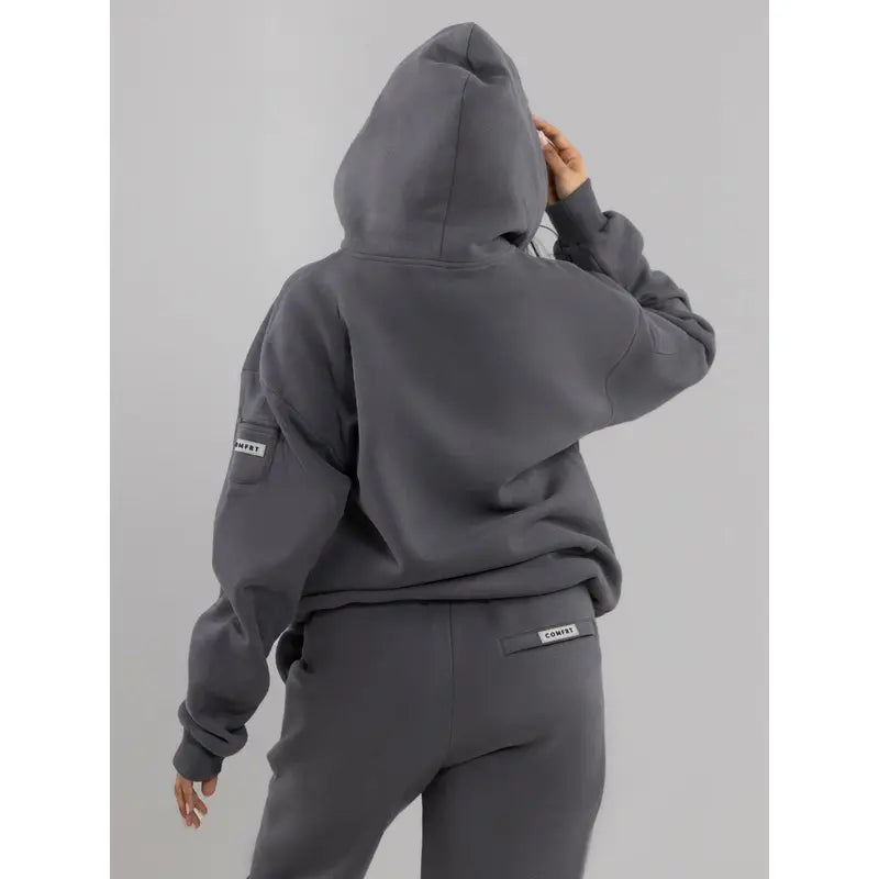 Travel Essentials Hoodie with 5 Secure Zipper Pockets - Premium Cotton Blend
