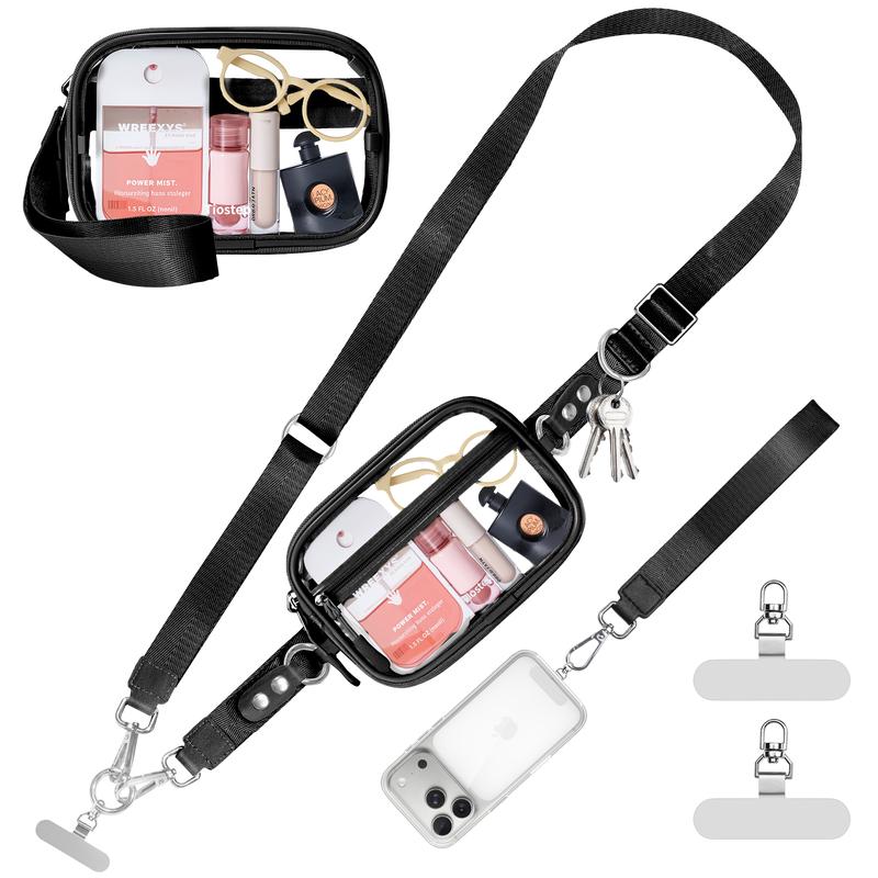 Universal Phone Strap Bag with RFID-Blocking Wristlet Wallet - Adjustable Crossbody Lanyard