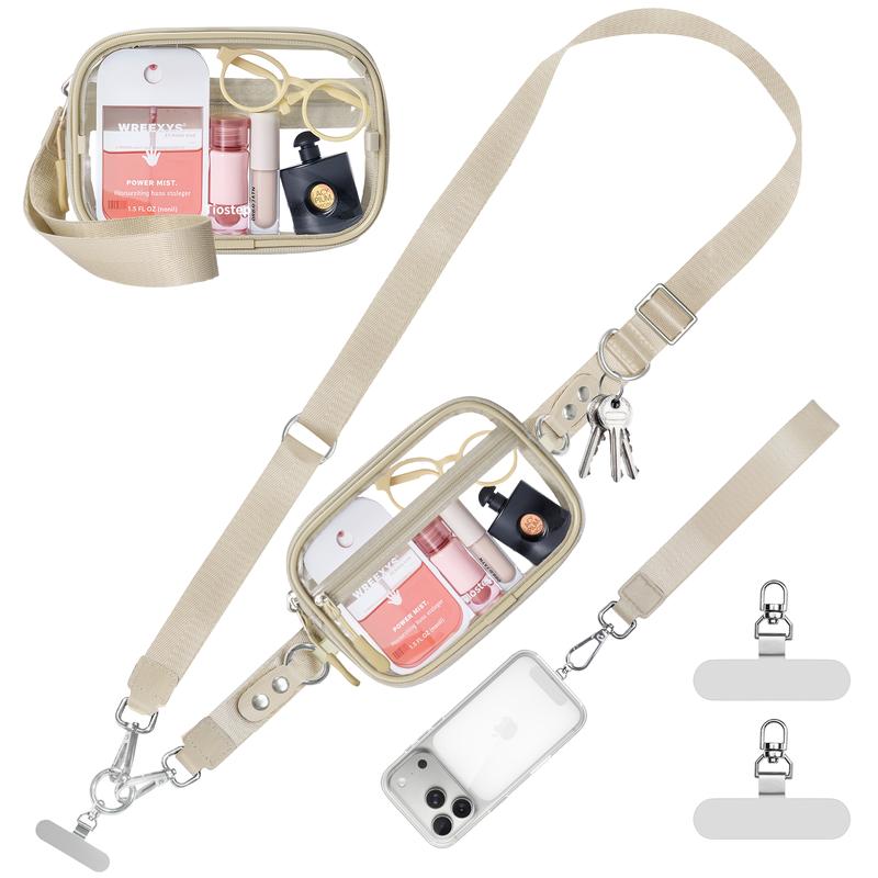 Universal Phone Strap Bag with RFID-Blocking Wristlet Wallet - Adjustable Crossbody Lanyard