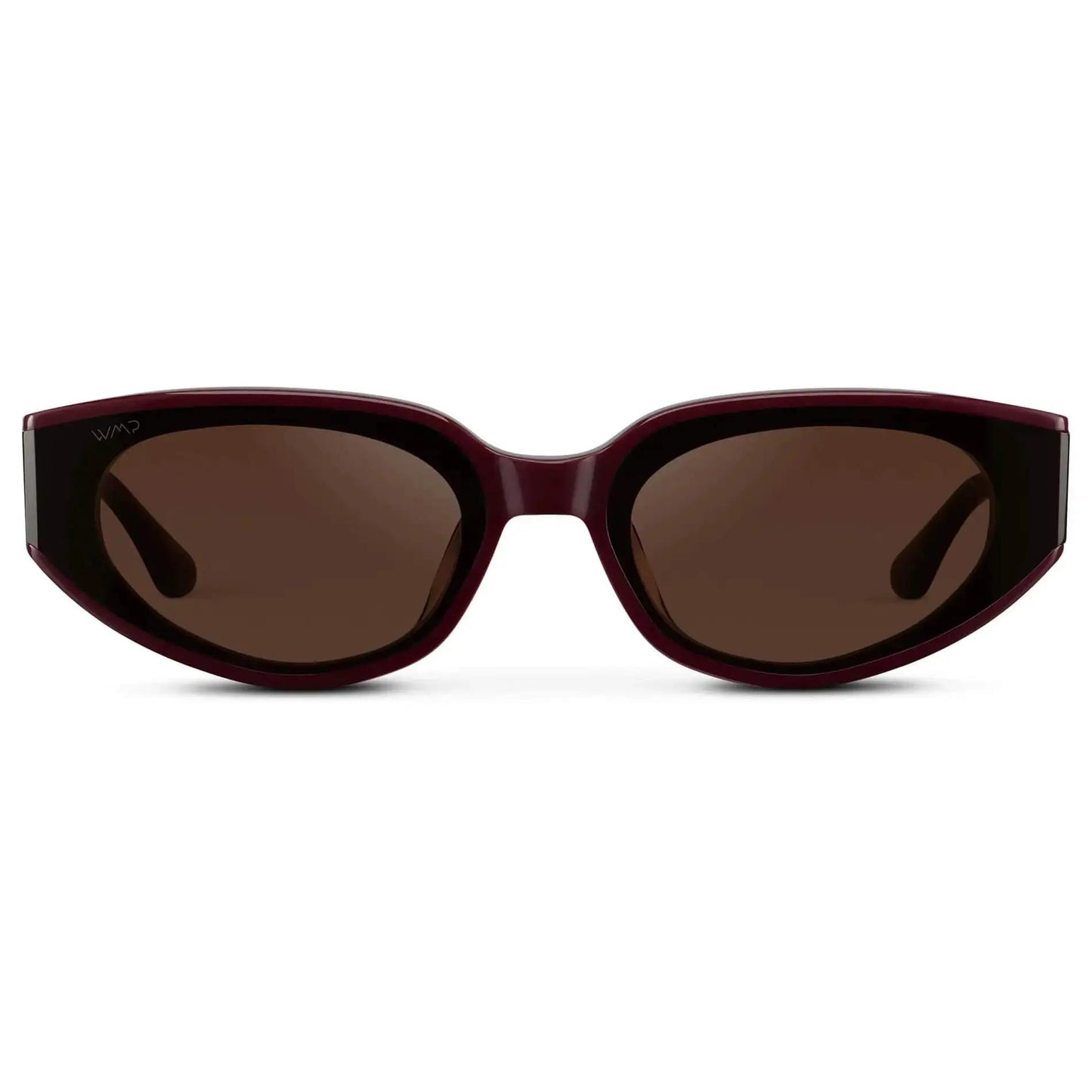 Modern Flat-Lens Cat-Eye Sunglasses - Sharp Sculpted Edges and Bold Style