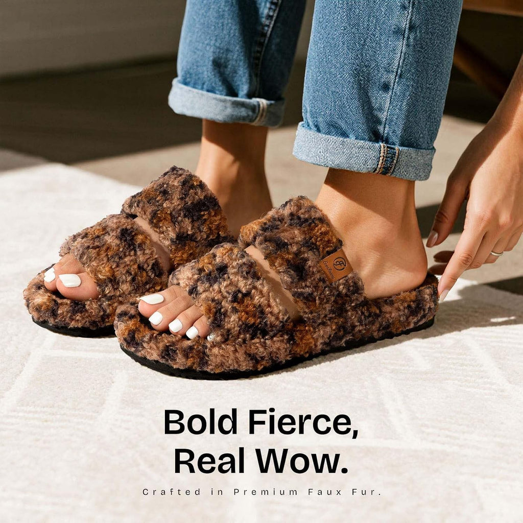EverFoams women's open-toe slippers in Diva Spots — Amazon gallery image 3 of 6