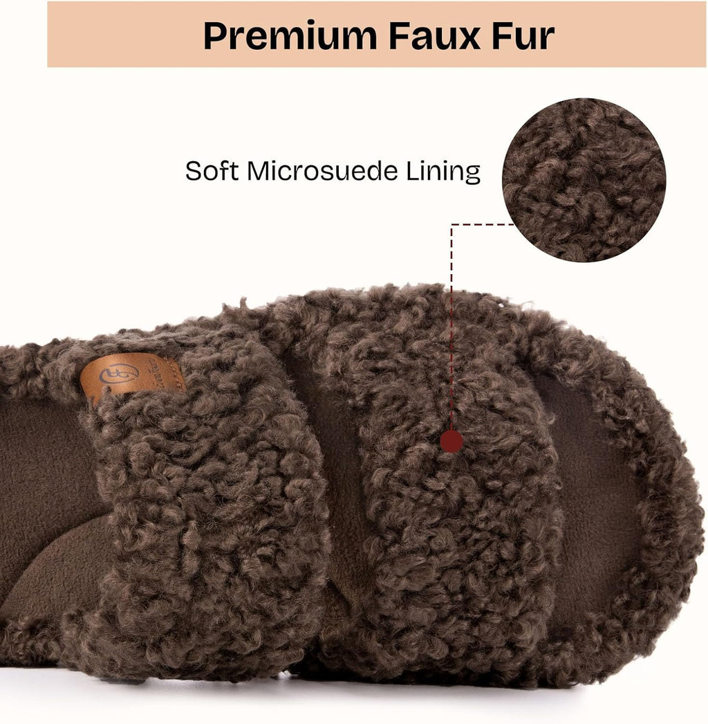 EverFoams women's open-toe slippers in Elegant Mocha — Amazon gallery image 5 of 6