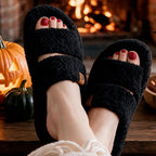 EverFoams women's open-toe slippers in Matt Black — Amazon gallery image 2 of 6
