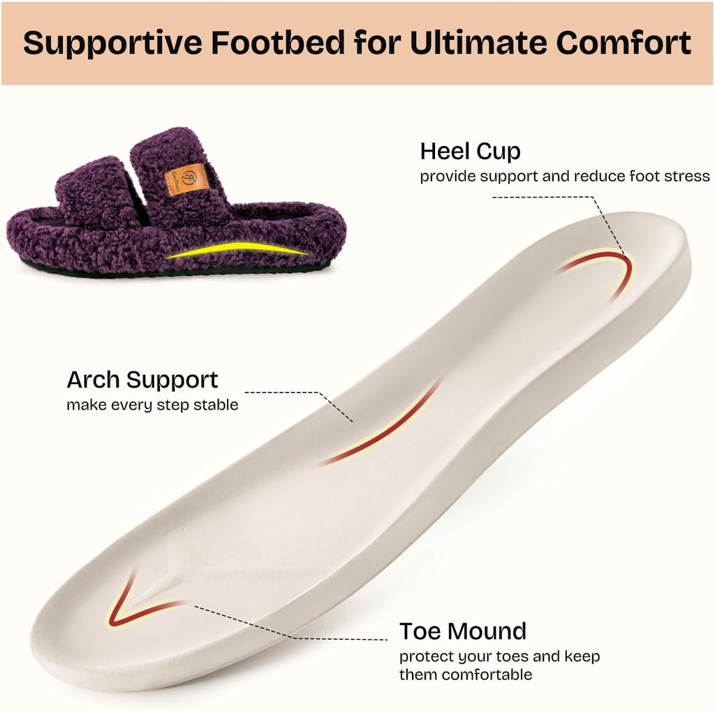 EverFoams women's open-toe slippers in Plum Violet — Amazon gallery image 4 of 6