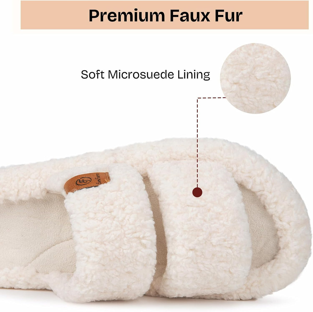EverFoams women's open-toe slippers in Vanilla Ice — Amazon gallery image 5 of 6