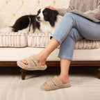 EverFoams women's open-toe slippers in Vintage Khaki — Amazon gallery image 2 of 6