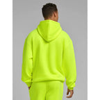 Neon Minimalist Hoodie - Mega Colorful Fleece Pullover in Bold Neon Colors