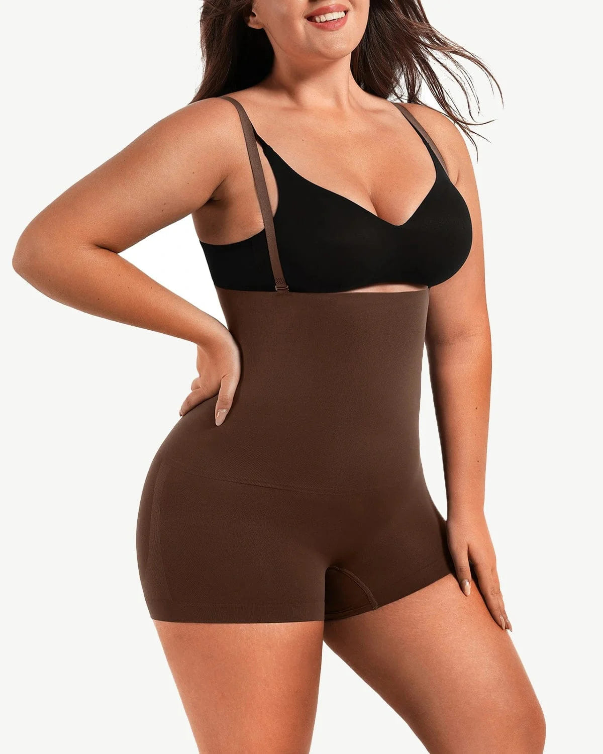 Skin Flow Eco Shaper Boyshort - Hourglass Full Body Mid Thigh Bodysuit for Tummy Control