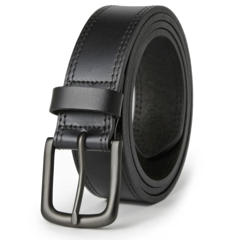 Men's Genuine Leather Fashionable Buckle Belt for Jeans, Versatile Business & Casual Waistband