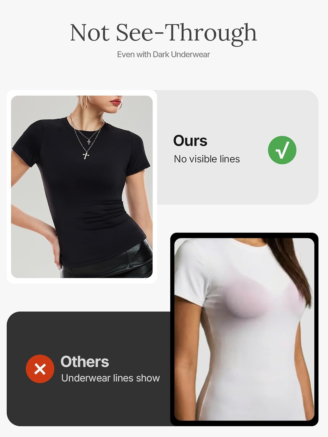 Women's Short Sleeve Compression Workout Top - Slim Fit Stretchy Y2K Casual Tee