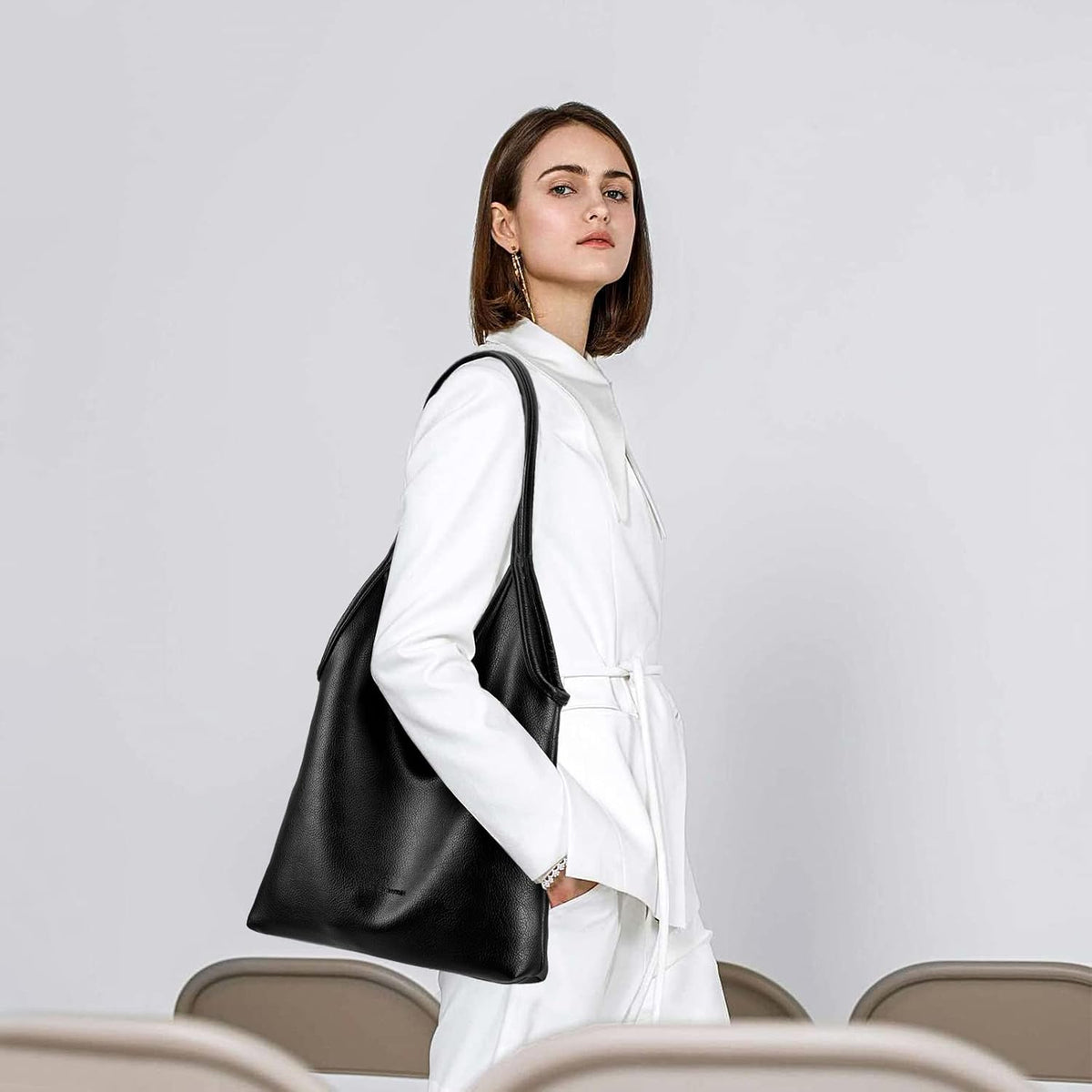 Slouchy Hobo Bag with Wallet — Soft vegan leather, roomy everyday carry, and effortless style for work, travel, campus days, and daily wear.