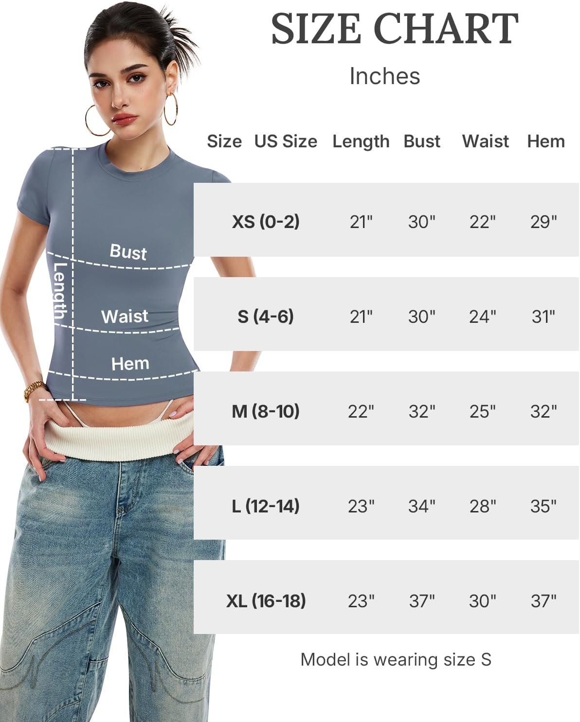 Women's Short Sleeve Compression Workout Top - Slim Fit Non See Through Y2K Tee